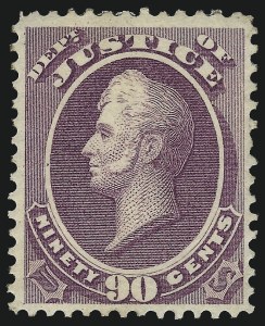 Sale 1061, Lot 4159, Officials, 90c Justice (O34) Sale 1061, Lot 4159, Officials
