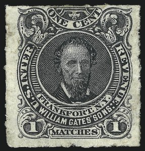 Sale 1061, Lot 4352, Private Die Match Stamps, Akron thru Wm. Gates