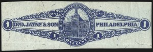 Sale 1061, Lot 4436, Private Die Medicine Stamps, Davis thru Dr. Jayne