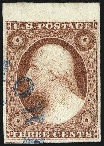 Sale 1062, Lot 104, 3c 1851-56 Issue (Scott 10-11A)