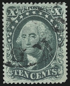 Sale 1062, Lot 145, 10c-90c 1857-60 Issue (Scott 31-39)
