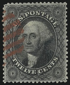 Sale 1062, Lot 154, 10c-90c 1857-60 Issue (Scott 31-39)