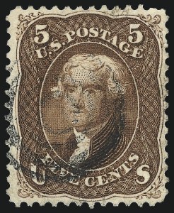 Sale 1062, Lot 248, 1861-66 Issue, cont. (Scott 71-78c), 5c Red Brown (75) Sale 1062, Lot 248, 1861-66 Issue, cont. (Scott 71-78c)