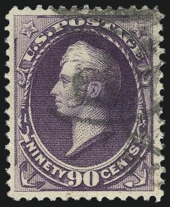 Sale 1062, Lot 409, 1879-93 American Bank Note Co. Issues (Scott 182-229), 90c Purple (218) Sale 1062, Lot 409, 1879-93 American Bank Note Co. Issues (Scott 182-229)