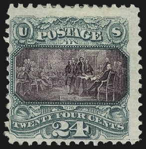 Sale 1067, Lot 1115, 1869 Pictorial Issue and 1875 Re-Issue (Scott 112b-133a), 24c Green & Violet (120) Sale 1067, Lot 1115, 1869 Pictorial Issue and 1875 Re-Issue (Scott 112b-133a)