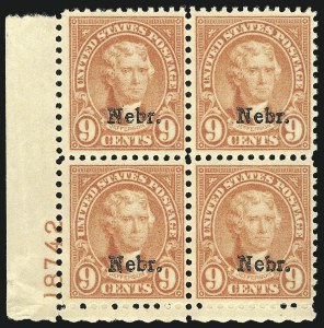 Sale 1067, Lot 1629, 1922-26 and Later Issues (Scott 555-1058a)