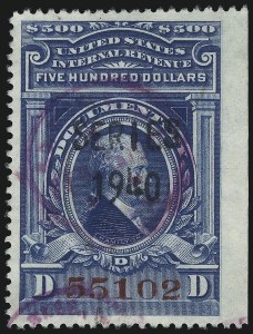 Sale 1067, Lot 582, Revenues: Documentary Issues