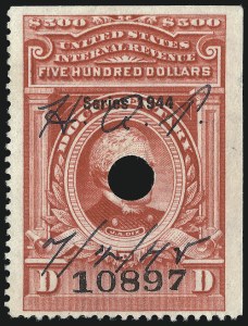 Sale 1067, Lot 587, Revenues: Documentary Issues