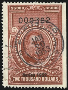 Sale 1067, Lot 588, Revenues: Documentary Issues