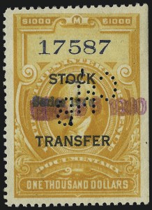 Sale 1067, Lot 613, Revenues: Proprietary thru Stock Transfer