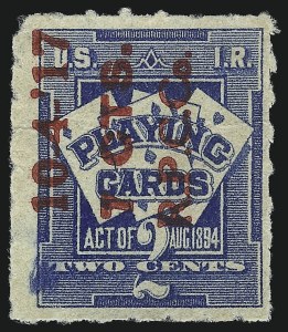 Sale 1067, Lot 671, Revenues: Playing Cards, Silver Tax, Narcotics