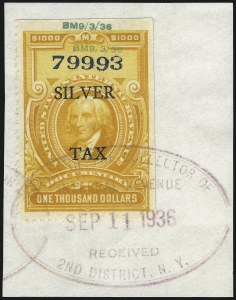 Sale 1067, Lot 672, Revenues: Playing Cards, Silver Tax, Narcotics