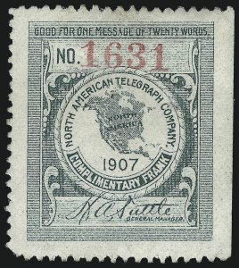 Sale 1067, Lot 767, Revenues: Hunting Permits thru Telegraph