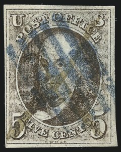 Sale 1067, Lot 849, 1847 Issue and 1875 Reproduction of 1847 Issue (Scott 1-4)