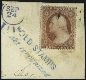 Sale 1067, Lot 935, 1c-5c 1857-60 Issue (Scott 18-30A)