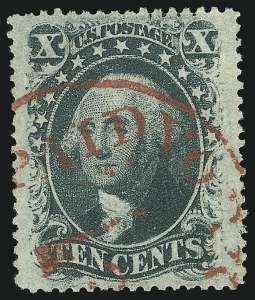 Sale 1067, Lot 972, 10c-90c 1857-60 Issue (Scott 31-39)