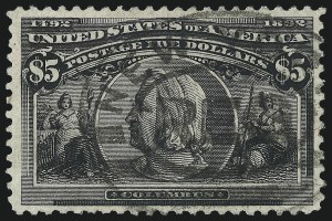 Sale 1068, Lot 187, 1893 Columbian thru 1894-98 Issues, $5.00 Columbian (245) Sale 1068, Lot 187, 1893 Columbian thru 1894-98 Issues