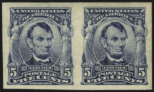 Sale 1068, Lot 233, 1902-08, Louisiana Purchase Issues, 5c Blue, Imperforate (315) Sale 1068, Lot 233, 1902-08, Louisiana Purchase Issues