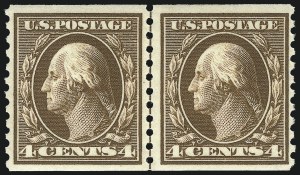 Sale 1068, Lot 269, Washington-Franklin Issues, 4c Brown, 5c Blue, Coils (446-447) Sale 1068, Lot 269, Washington-Franklin Issues