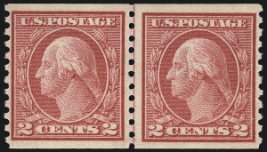Sale 1068, Lot 272, Washington-Franklin Issues, 2c Carmine Rose, Ty. I, Coil (453) Sale 1068, Lot 272, Washington-Franklin Issues