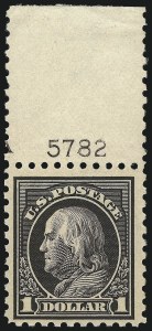Sale 1068, Lot 273, Washington-Franklin Issues, $1.00 Violet Black (460) Sale 1068, Lot 273, Washington-Franklin Issues