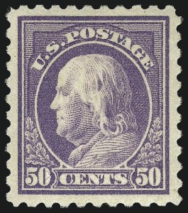 Sale 1068, Lot 287, Washington-Franklin Issues, 50c Light Violet (477) Sale 1068, Lot 287, Washington-Franklin Issues
