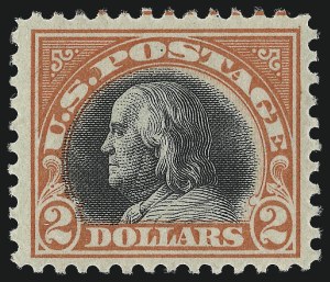 Sale 1068, Lot 304, Washington-Franklin Issues, $2.00 Orange Red & Black (523) Sale 1068, Lot 304, Washington-Franklin Issues