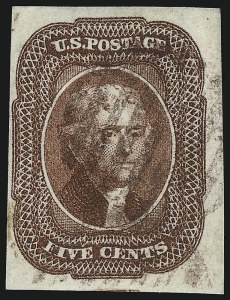 Sale 1074, Lot 501, 5c-10c 1851 Issue (Scott 12-16)