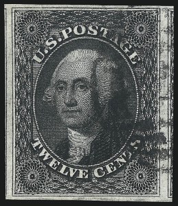 Sale 1074, Lot 526, 12c 1851 Issue (Scott 17)