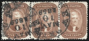 Sale 1074, Lot 550, 5c 1857-60 Issue (Scott 27-30A)