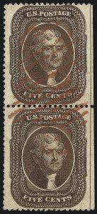 Sale 1074, Lot 570, 5c 1857-60 Issue (Scott 27-30A)