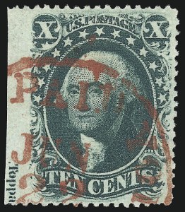 Sale 1074, Lot 595, 10c 1857-60 Issue (Scott 31-35)