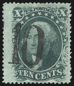 Sale 1074, Lot 600, 10c 1857-60 Issue (Scott 31-35)