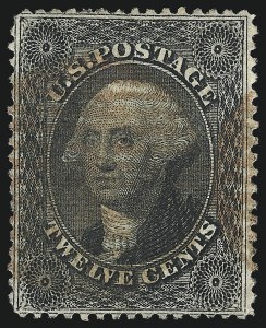 Sale 1074, Lot 612, 12c-24c 1857-60 Issue (Scott 36-37)