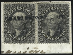 Sale 1074, Lot 616, 12c-24c 1857-60 Issue (Scott 36-37)