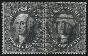Sale 1074, Lot 618, 12c-24c 1857-60 Issue (Scott 36-37)