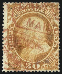 Sale 1074, Lot 649, 30c-90c 1857-60 Issue (Scott 38-39)
