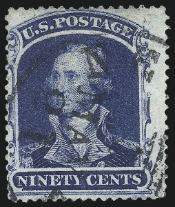 Sale 1074, Lot 657, 30c-90c 1857-60 Issue (Scott 38-39)