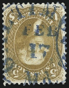 Sale 1074, Lot 660, 5c Buff and Brown Yellow Shades, 1861 Issue (Scott 67-67b)