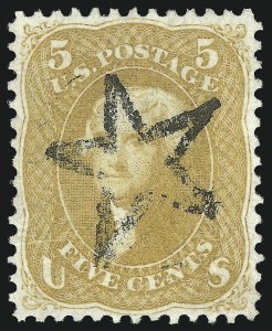 Sale 1074, Lot 669, 5c Buff and Brown Yellow Shades, 1861 Issue (Scott 67-67b)