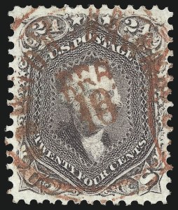 Sale 1074, Lot 725, 24c Lilac, Steel Blue, Violet Shades, 1861 Issue (Scott 70-70d)