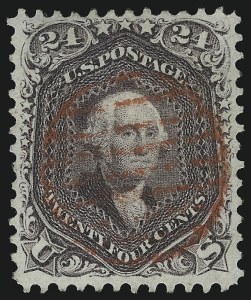 Sale 1074, Lot 726, 24c Lilac, Steel Blue, Violet Shades, 1861 Issue (Scott 70-70d)