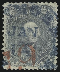 Sale 1074, Lot 753, 24c Lilac, Steel Blue, Violet Shades, 1861 Issue (Scott 70-70d)