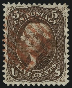 Sale 1074, Lot 846, 5c Red Brown and Brown Shades, 1862-63 Issue (Scott 75-76)