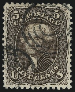 Sale 1074, Lot 852, 5c Red Brown and Brown Shades, 1862-63 Issue (Scott 75-76)