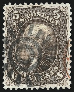 Sale 1074, Lot 854, 5c Red Brown and Brown Shades, 1862-63 Issue (Scott 75-76)