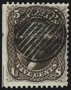 Sale 1074, Lot 861, 5c Red Brown and Brown Shades, 1862-63 Issue (Scott 75-76)