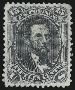 Sale 1074, Lot 868, 15c 1866 Issue (Scott 77)