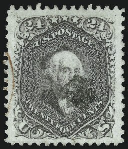 Sale 1074, Lot 879, 24c Lilac and Blackish Violet Shades, 1863 Issue (Scott 78-78c)