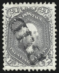Sale 1074, Lot 890, 24c Lilac and Blackish Violet Shades, 1863 Issue (Scott 78-78c)